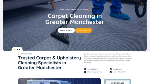 Trusted Carpet & Upholstery Cleaning Specialists in Greater Manchester - Pro Clean Carpet